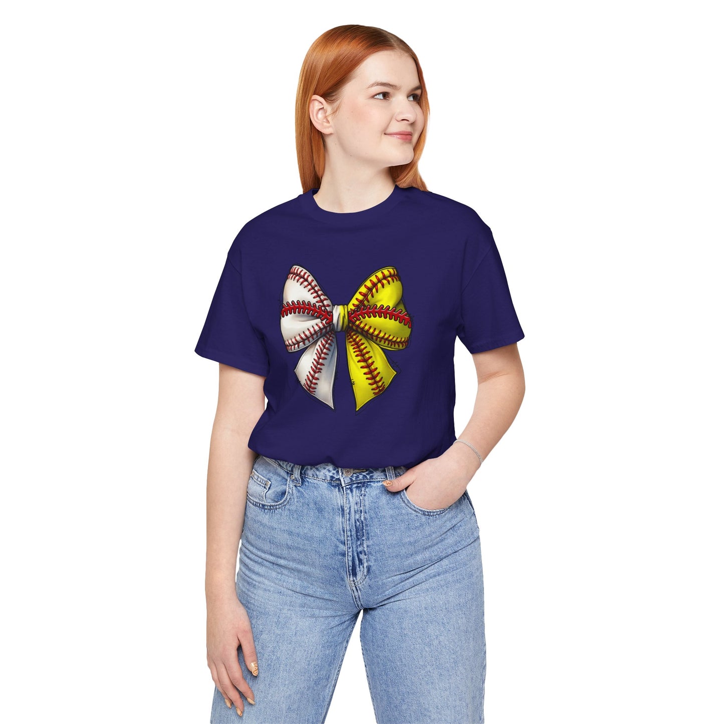 Baseball Softball Bow T-Shirt – Cute Coach Mom Fan Tee