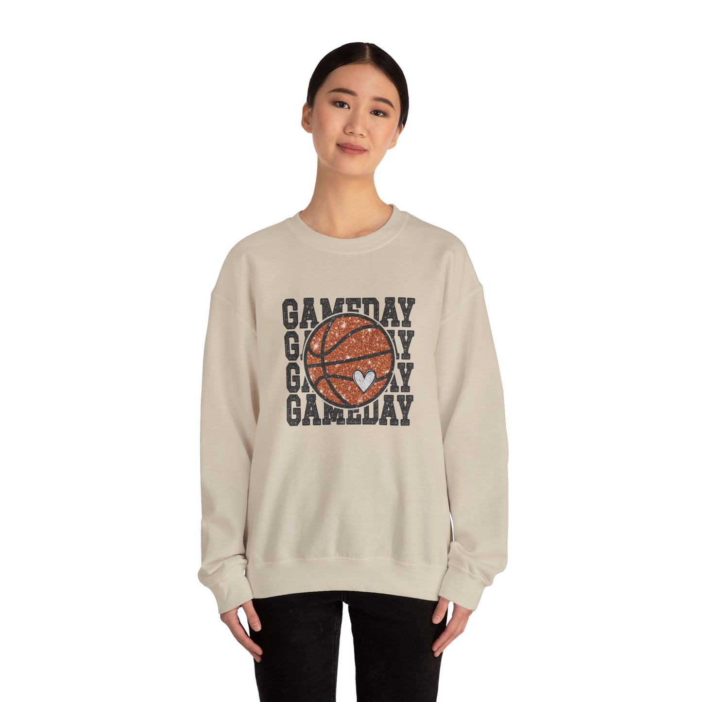 Basketball Game Day Crewneck Sweatshirt