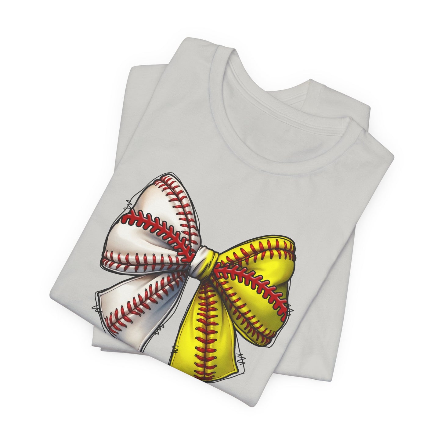 Baseball Softball Bow T-Shirt – Cute Coach Mom Fan Tee