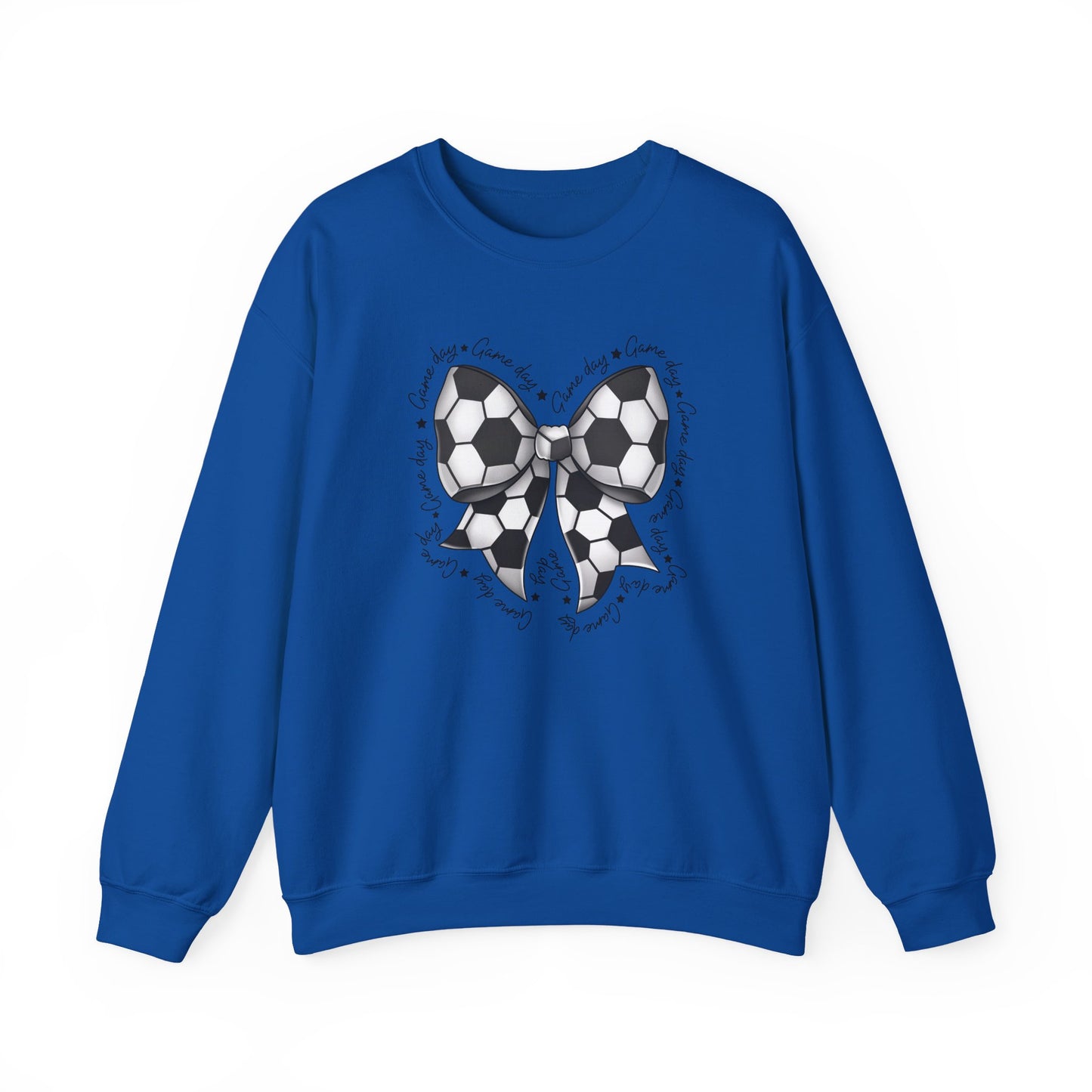 Soccer Bow Crewneck Sweatshirt — Cute Soccer Ball Bow Graphic