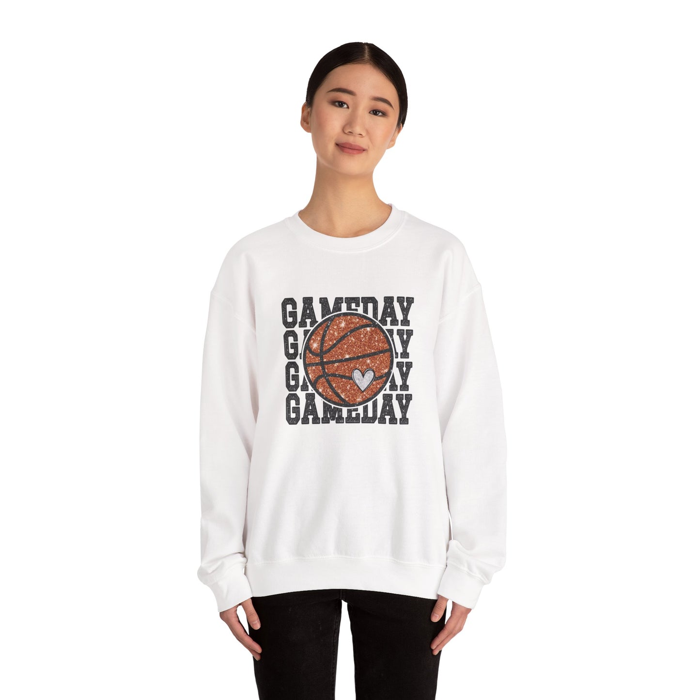 Basketball Game Day Crewneck Sweatshirt