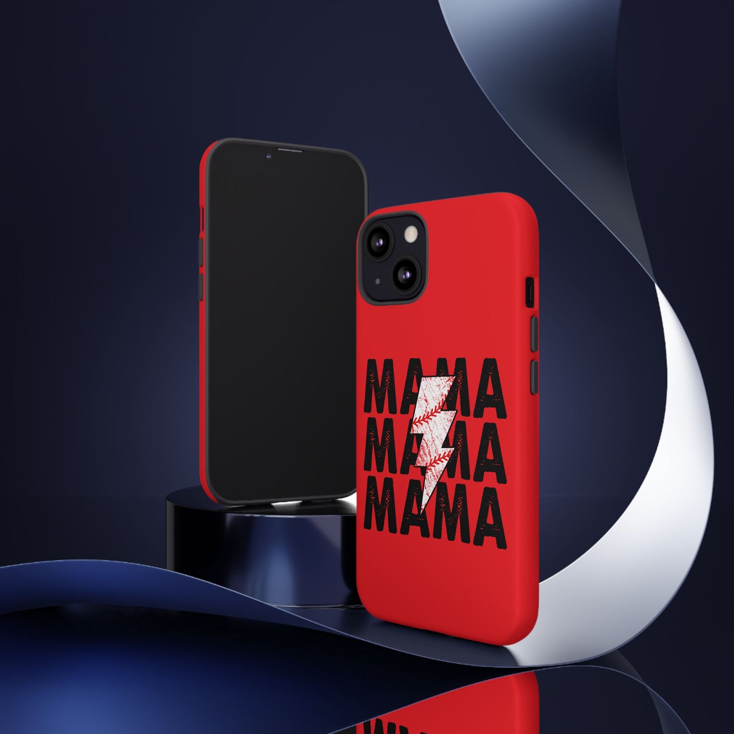 Baseball Mama Lightning Phone Case - Bold Red Design for Moms, Gift for Mother's Day, Birthday, Sports Fans, Tough and Stylish