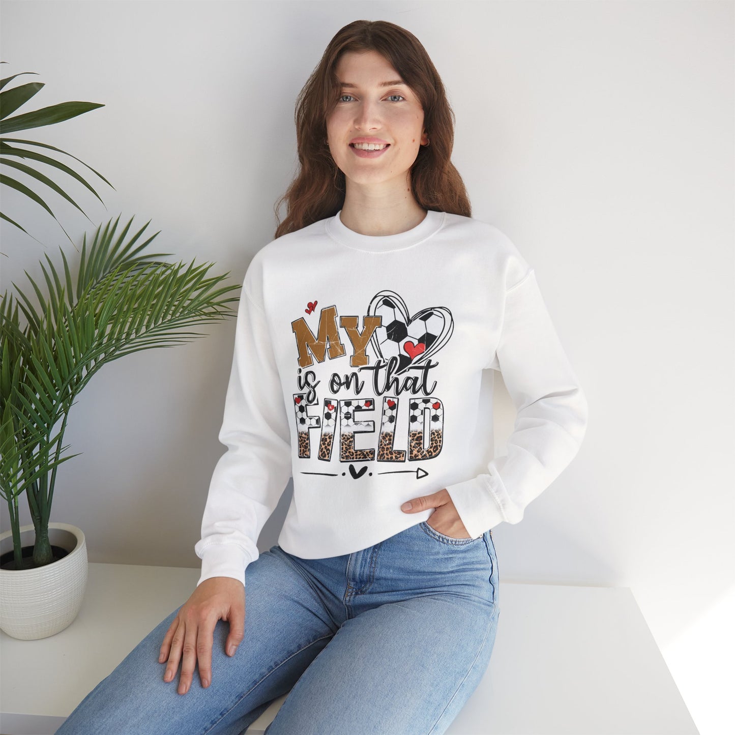 Soccer Mom Crewneck Sweatshirt - Cozy Sports Apparel, Gift for Sports Moms