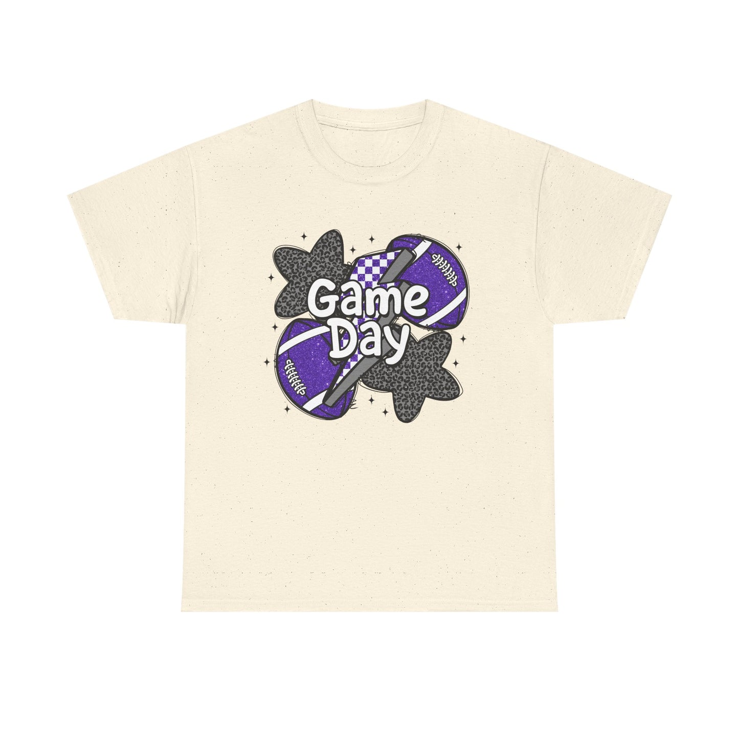Football Game Day Tee Purple & Black