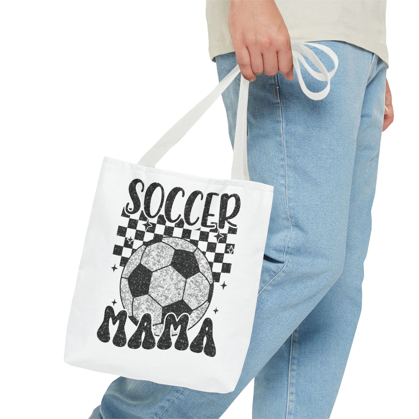 Soccer Mama Tote Bag, Sports Bag for Moms, Gift for Soccer Enthusiasts, Sporty Shopping Tote, Unique Soccer Gifts
