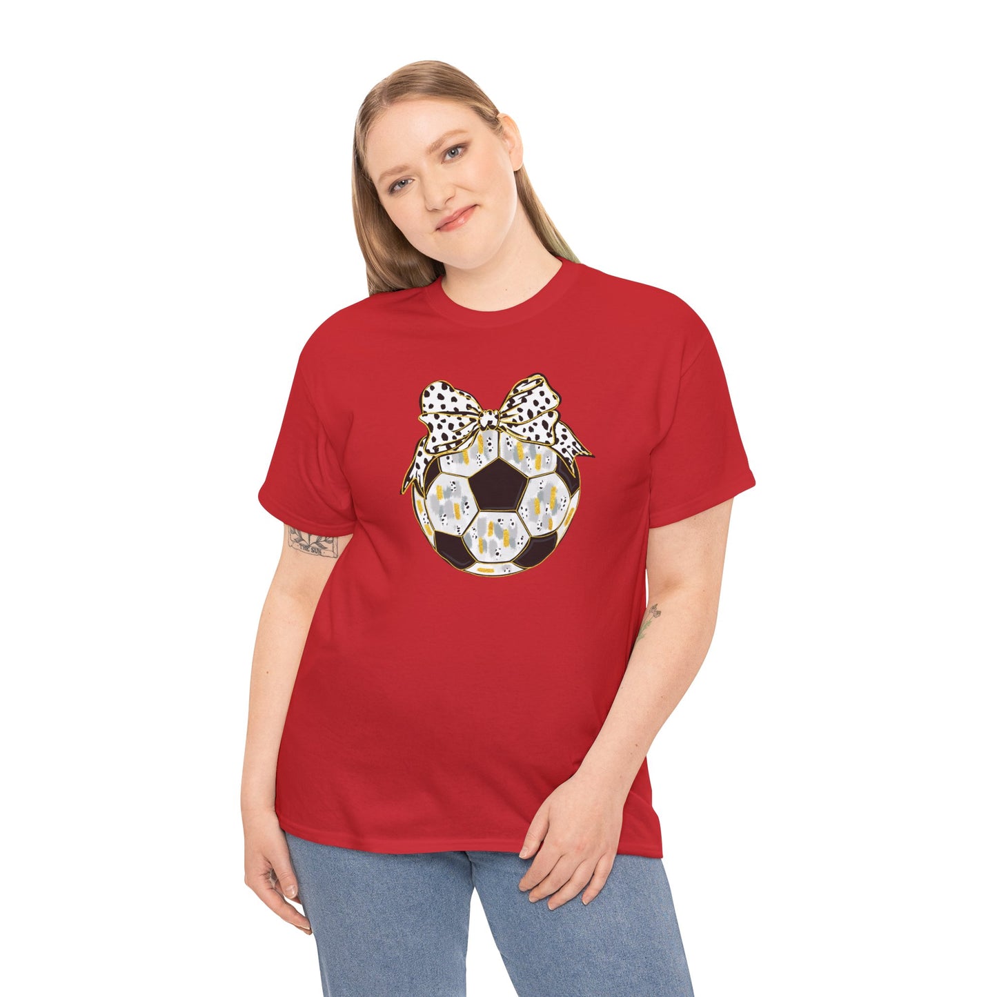 Soccer Ball with Polka Dot Bow T-Shirt