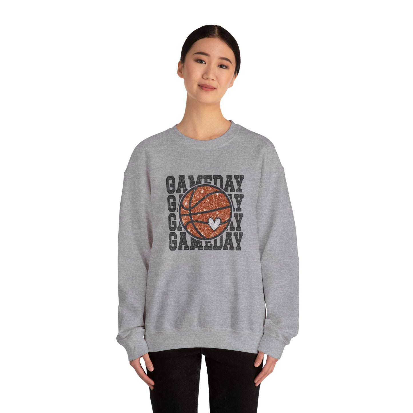 Basketball Game Day Crewneck Sweatshirt