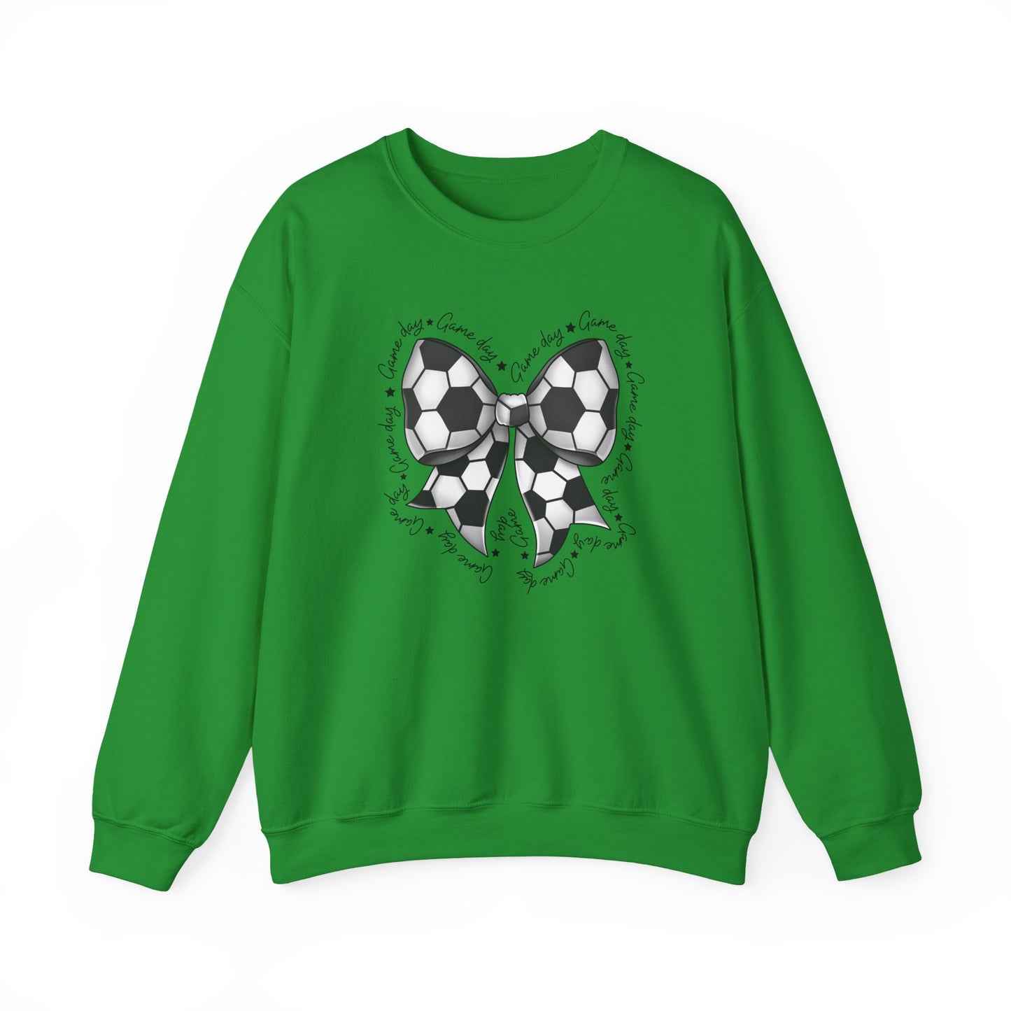 Soccer Bow Crewneck Sweatshirt — Cute Soccer Ball Bow Graphic