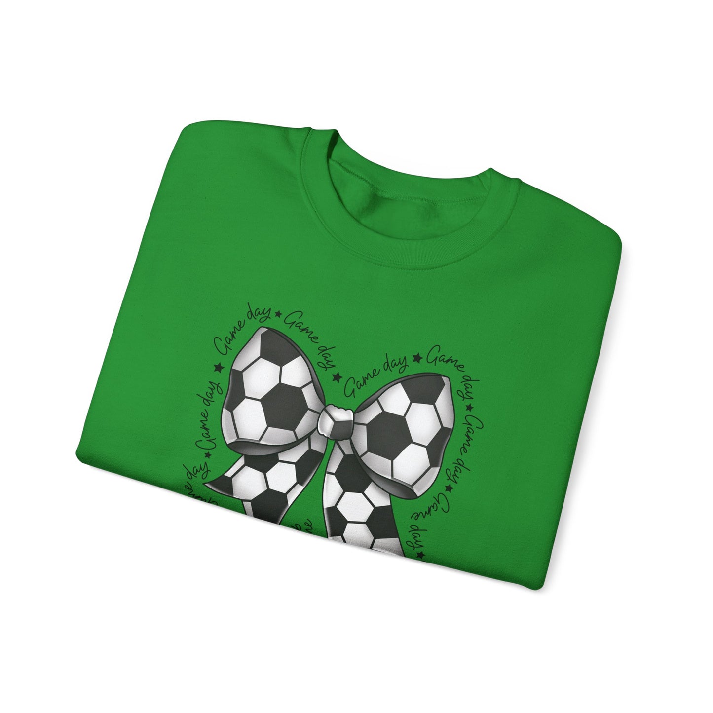 Soccer Bow Crewneck Sweatshirt — Cute Soccer Ball Bow Graphic