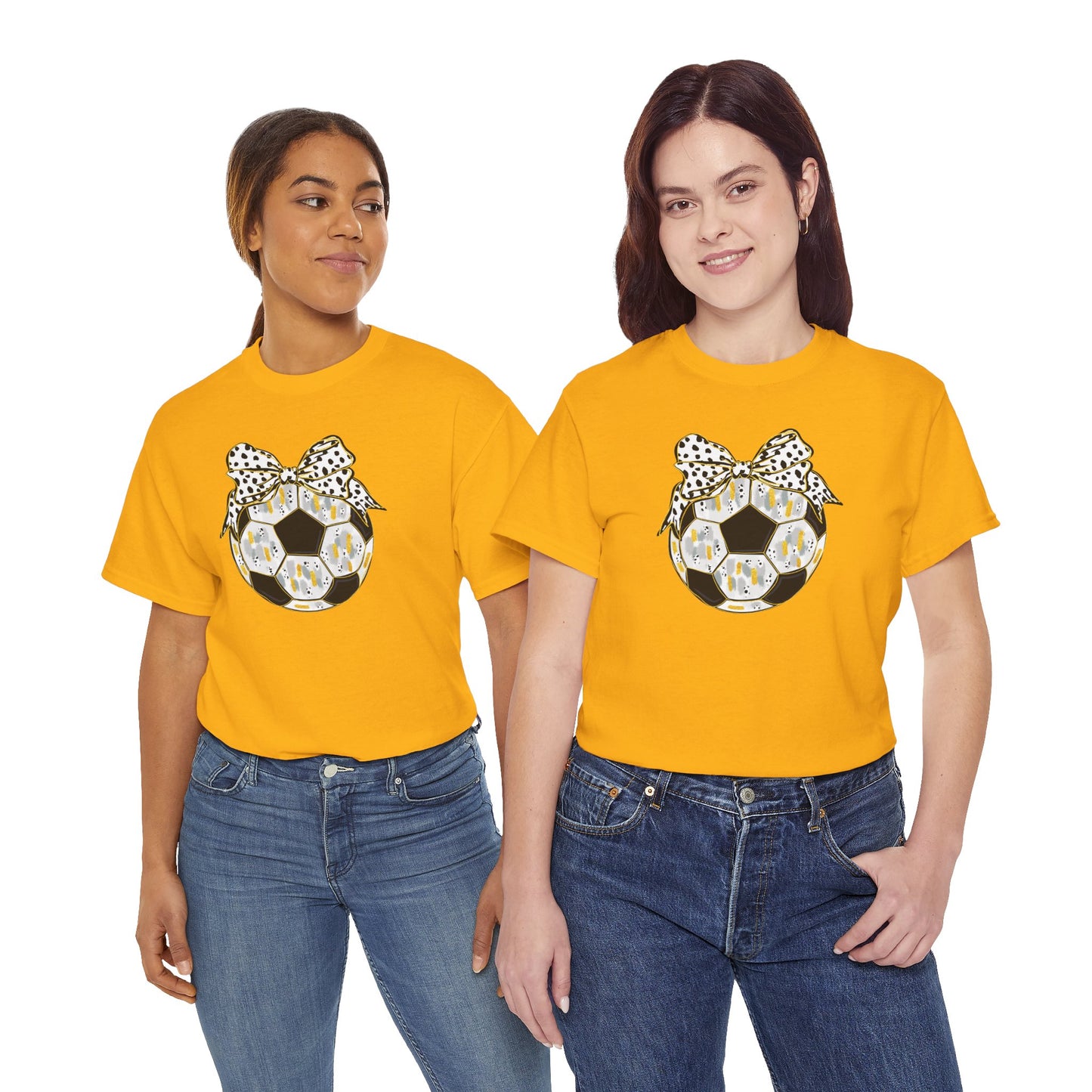 Soccer Ball with Polka Dot Bow T-Shirt