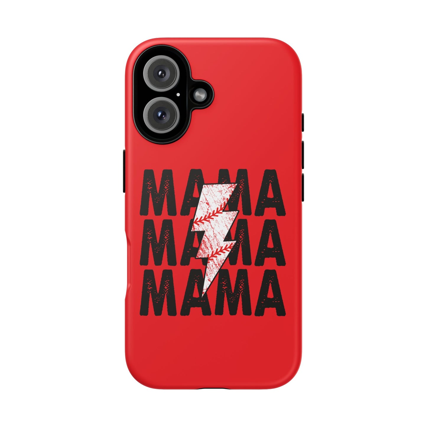 Baseball Mama Lightning Phone Case - Bold Red Design for Moms, Gift for Mother's Day, Birthday, Sports Fans, Tough and Stylish