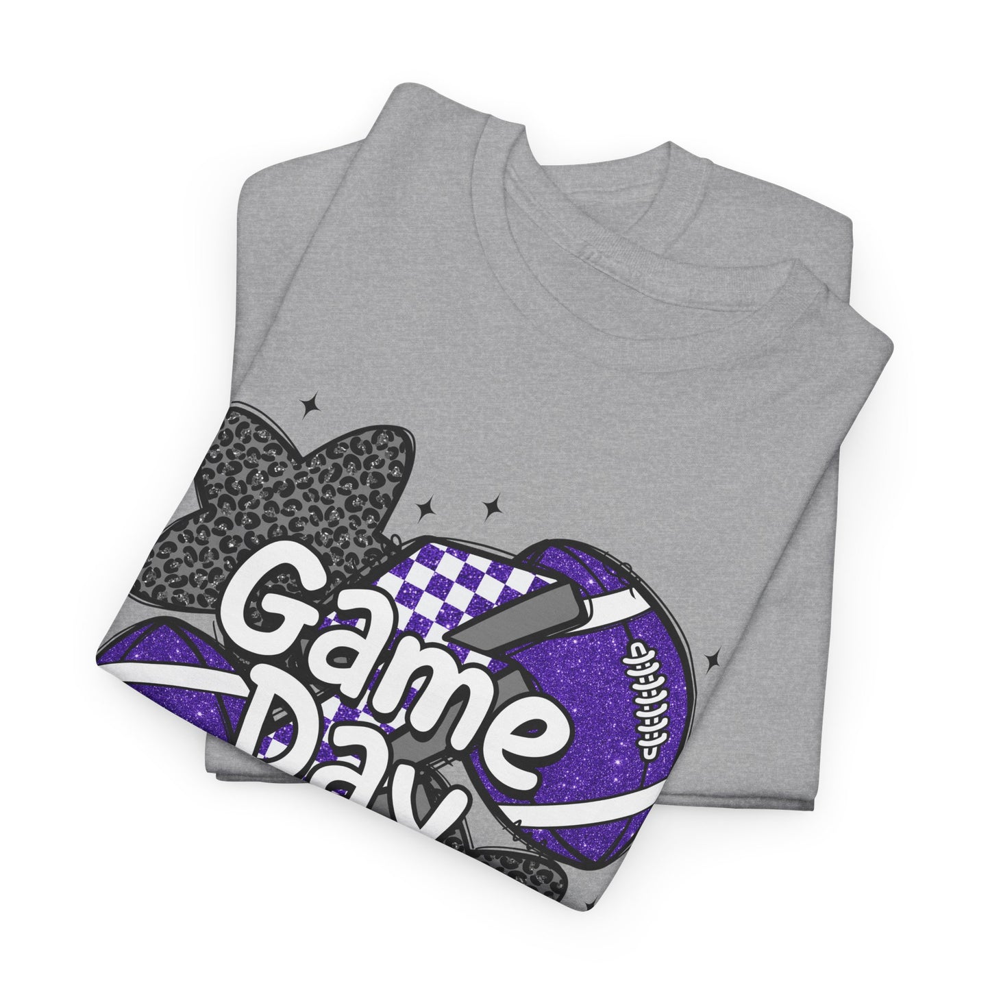 Football Game Day Tee Purple & Black