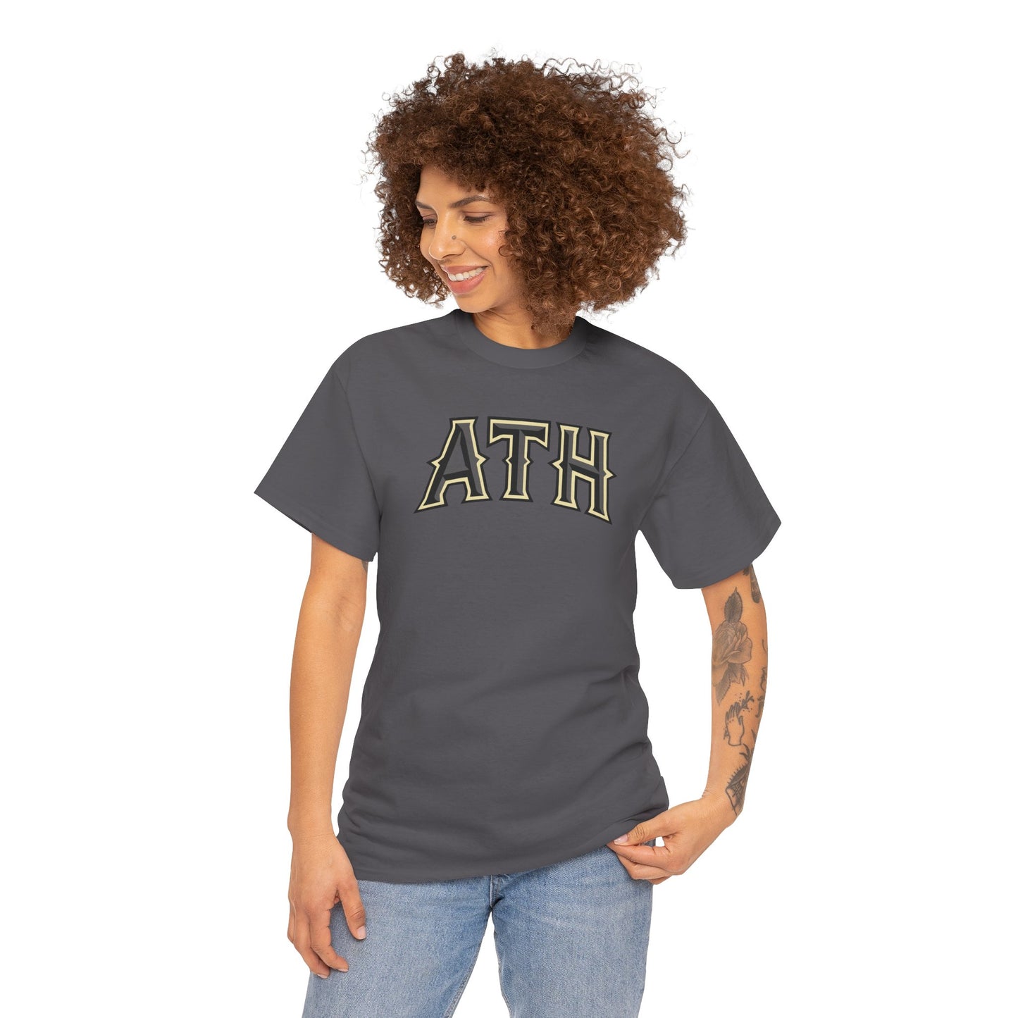 ATH Vintage Collegiate T‑Shirt — Retro Athletic Lettering Tee