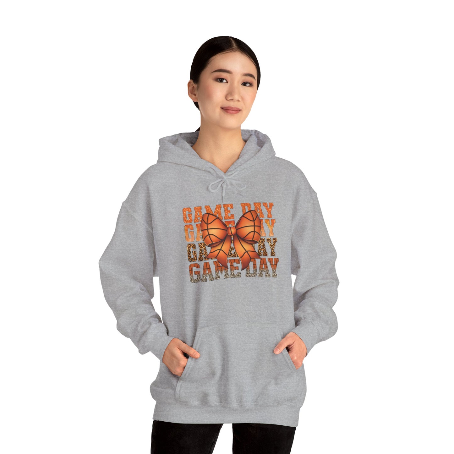Game Day Basketball Hoodie – 'Game Day' Text with Basketball Graphic