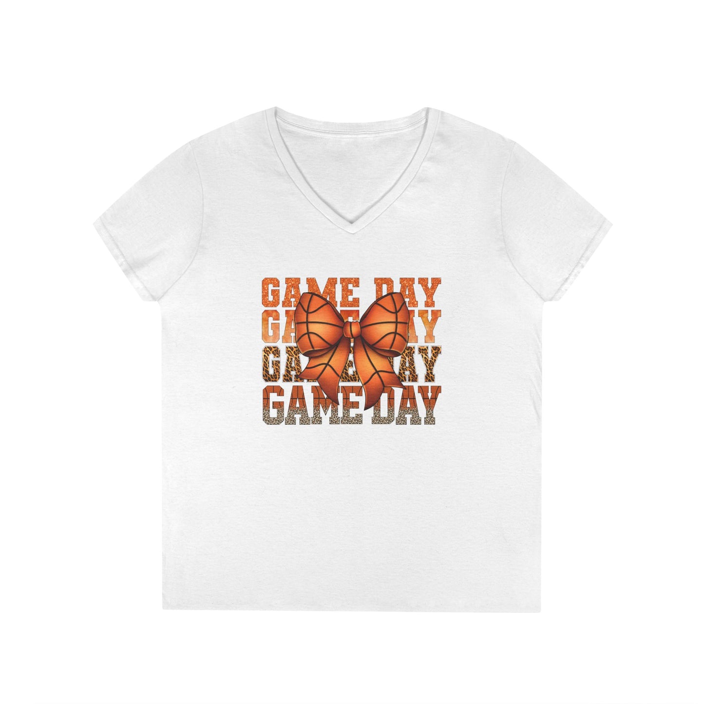 V-Neck T-Shirt Basketball Mom Game Day Shirt